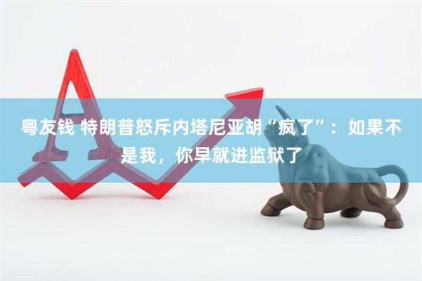 粤友钱 特朗普怒斥内塔尼亚胡“疯了”：如果不是我，你早就进监狱了